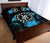 Cook Islands Polynesian Quilt Bed Set Hibiscus Blue - Polynesian Pride