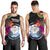 Marshall Islands Men's Tank Top - Hibiscus Polynesian Pattern Black - Polynesian Pride