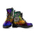 American Samoa Leather Boots - Rainbow Polynesian Pattern - Polynesian Pride