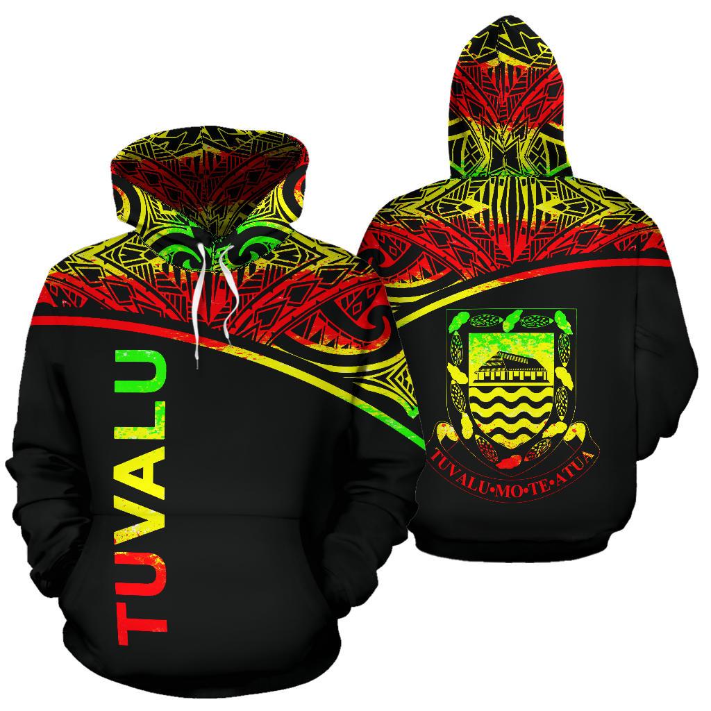 Tuvalu Polynesian Hoodie Curve Reggae Unisex Reggae - Polynesian Pride