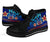 Cook Islands High Top Shoes Blue - Vintage Tribal Mountain - Polynesian Pride