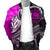 Samoa Men's Bomber Jacket - Samoa Seal Wave Style (Pink) - Polynesian Pride