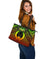 Polynesian Pohnpei Leather Tote Bag - Reggae Vintage Polynesian Patterns - Polynesian Pride