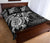 Vanuatu Polynesian Quilt Bed Set - Vanuatu Coat Of Arms & White Turtle Hibiscus - Polynesian Pride