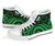 Cook Islands High Top Canvas Shoes - Green Tentacle Turtle - Polynesian Pride