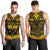 Samoa Men's Tank Top - Samoa Coat Of Arms, Polynesian Tattoo (Gold) - Polynesian Pride