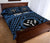 Kosrae Personalised Quilt Bed Set - Kosrae Flag In Polynesian Tattoo Style (Blue) - Polynesian Pride