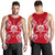 Tuvalu Polynesian Men Tank Top Map Red White - Polynesian Pride