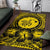 Hawaii Map Honu Hibiscus Polynesian Area Rug Yellow AH - Polynesian Pride