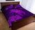 Hawaiian Whale Swim Hibiscus Polynesian Quilt Bedding Set - Purple - Polynesian Pride