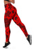 Polynesian Turtle Palm And Sea Pebbles Red Hawaii Women's Leggings AH - Polynesian Pride