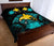 Papua New Guinea Polynesian Quilt Bed Set Hibiscus Turquoise - Polynesian Pride