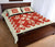 Hawaiian Quilt Bed Set Turtle Pattern - White Mix Red - Polynesian Pride