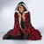 Tahiti Polynesian Hooded Blanket - Hibiscus and Sea Turtle (Red) - Polynesian Pride