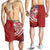 Polynesian Hawaii Men's Shorts - Summer Plumeria (Red) - Polynesian Pride