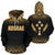 Kosrae All Over Hoodie Gold Fog Style Unisex Black And Gold - Polynesian Pride