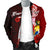 Tonga Polynesian Custom Personalised Men's Bomber Jacket - Coat Of Arm With Hibiscus - Polynesian Pride