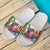 Tahiti Custom Personalised Slide Sandals White - Turtle Plumeria Banana Leaf - Polynesian Pride