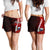 Samoa Polynesian Women's Shorts - Coat Of Arm With Hibiscus Women Red - Polynesian Pride