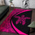 Hawaii Turtle Polynesian Area Rug Circle Style Pink - Polynesian Pride