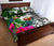 Pohnpei Quilt Bed Set White - Turtle Plumeria Banana Leaf - Polynesian Pride