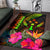 Kosrae Polynesian Area Rug - Hibiscus and Banana Leaves - Polynesian Pride