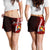 Tonga Polynesian Custom Personalised Women's Shorts - Coat Of Arm With Hibiscus Women Red - Polynesian Pride