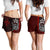 Kosrae Micronesia Women's Shorts Red - Turtle With Hook Women Red - Polynesian Pride