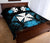 Wallis And Futuna Polynesian Quilt Bed Set Hibiscus Blue - Polynesian Pride