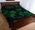 Hawaii Head Hammer Shark Hibiscus Green Quilt Bed Set - Polynesian Pride