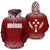 Kosrae All Over Hoodie Red Fog Style Unisex Red - Polynesian Pride