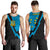 Tuvalu Men's Tank Top - Lighting Version Blue Black - Polynesian Pride