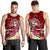 Tonga Custom Personalised Men's Tank Top - Turtle Plumeria (Red) - Polynesian Pride