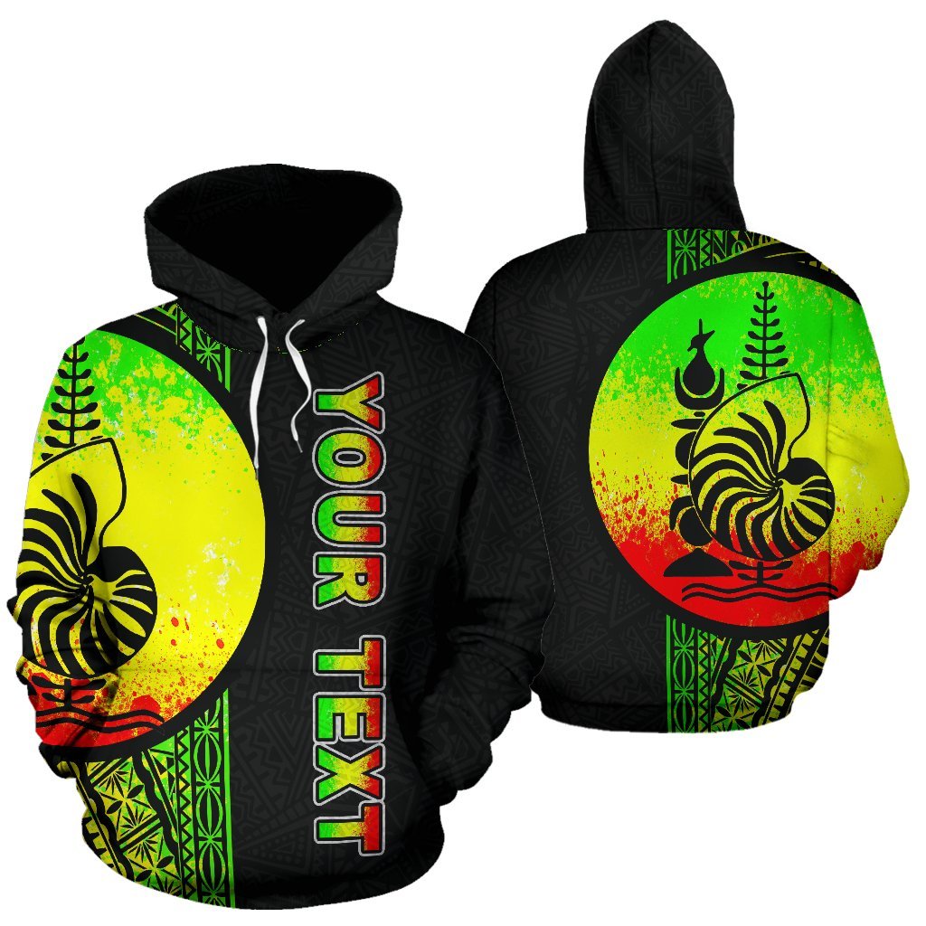 New Caledonia Polynesian All Over Custom Hoodie Reggae Line Unisex Reggae - Polynesian Pride