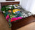 Nauru Quilt Bed Set White - Turtle Plumeria Banana Leaf Crest - Polynesian Pride