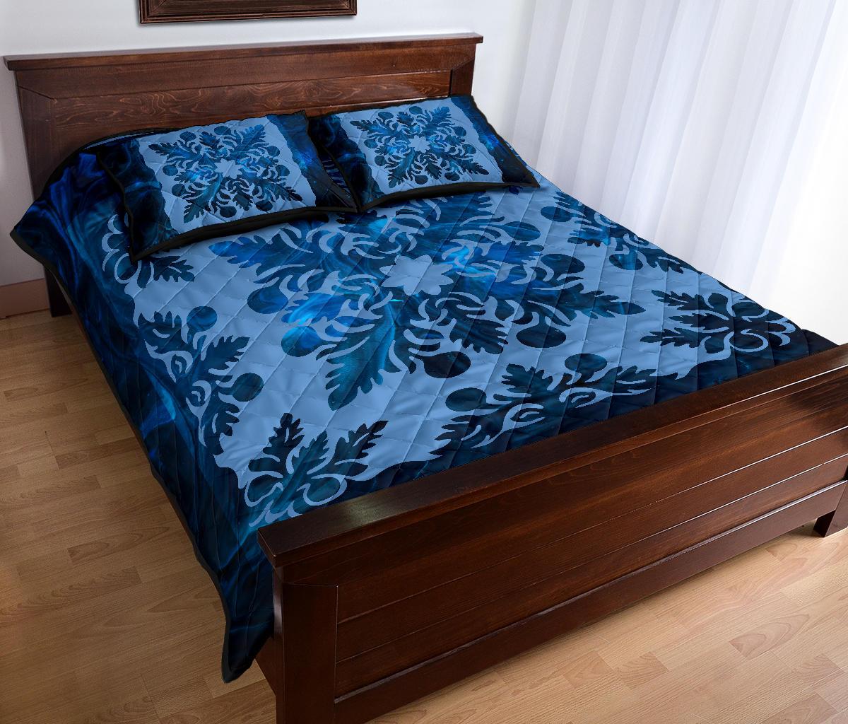 Hawaiian Quilt Double Breadfruit Quilt Bed Set - Polynesian Pride