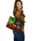 Tahiti Polynesian Large Leather Tote Bag - Reggae Tentacle Turtle - Polynesian Pride