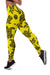 Polynesian Turtle Palm And Sea Pebbles Yellow Hawaii Women's Legging AH - Polynesian Pride