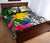 Papua New Guinea Quilt Bed Set White - Turtle Plumeria Banana Leaf - Polynesian Pride