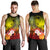 Yap Men's Tank Top - Humpback Whale with Tropical Flowers (Yellow) - Polynesian Pride