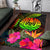 Tahiti Polynesian Area Rug - Hibiscus and Banana Leaves - Polynesian Pride