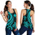 Wallis and Futuna Women's Racerback Tank - Turquoise Tentacle Turtle - Polynesian Pride