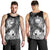 Samoa Men's Tank Top - Humpback Whale with Tropical Flowers (White) - Polynesian Pride