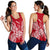 New Caledonia Polynesian Women Tank Top Map Red White - Polynesian Pride