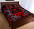 Guam Polynesian Quilt Bed Set - Red Hibiscus Coat Of Arms - Polynesian Pride