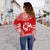 Tonga Flag Polynesian Chief Women's Off Shoulder Sweater - Polynesian Pride