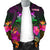 Tuvalu Men's Bomber Jacket - Summer Hibiscus - Polynesian Pride