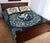 Hawaii Map Classic Floral Quilt Bed Set Blue - Polynesian Pride