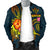 Kosrae Polynesian Men's Bomber Jacket - Legend of Kosrae (Blue) - Polynesian Pride