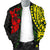 Hawaii Men's Bomber Jacket - Polynesian Patterns With Hibiscus Flowers - Polynesian Pride